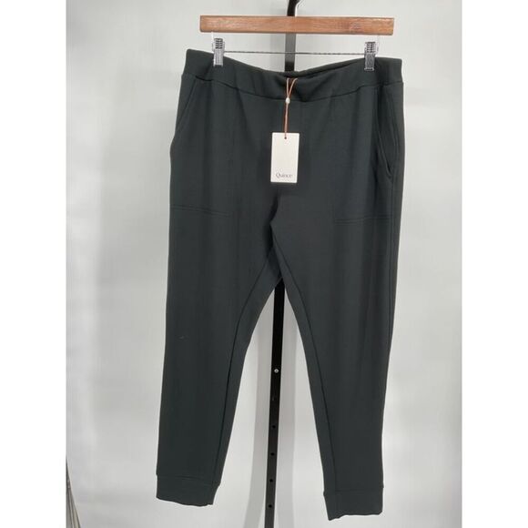 Quince Pants - Quince Women's SuperSoft Fleece Maternity Over Belly Joggers Black Pants M NWT